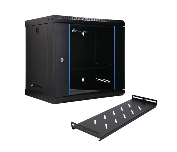 ExtraLink Lite 9U 530x400 Czarna wisząca - 1484054 - zdjęcie